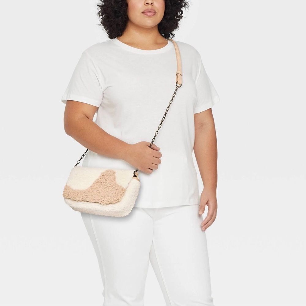 Universal Thread Cream and Tan Crossbody Bag